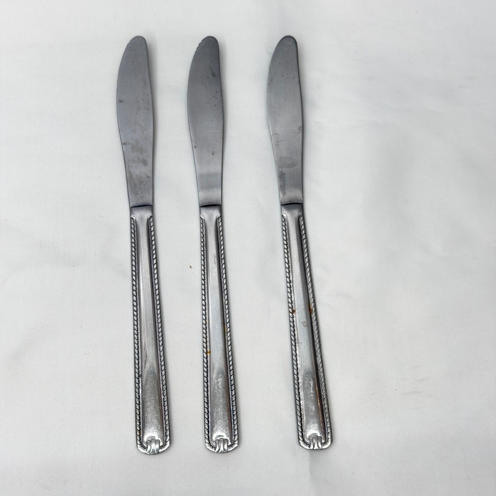 3 rogers‎ stainless steel table knives